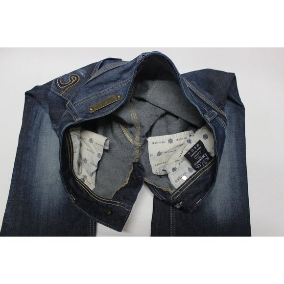 Express Be Rock women's embroidered vintage wash boot cut low-rise jeans 4 - Picture 5 of 13